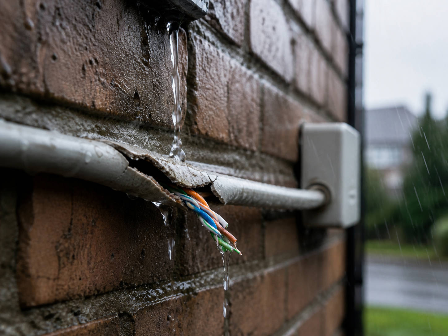 Ошибка 13 Внутренний кабель на улице
