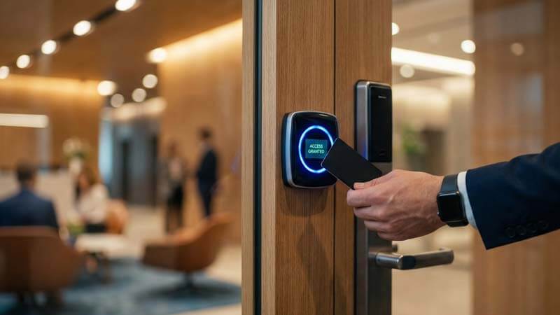 Открытие электронной двери с помощью карты доступа RFID